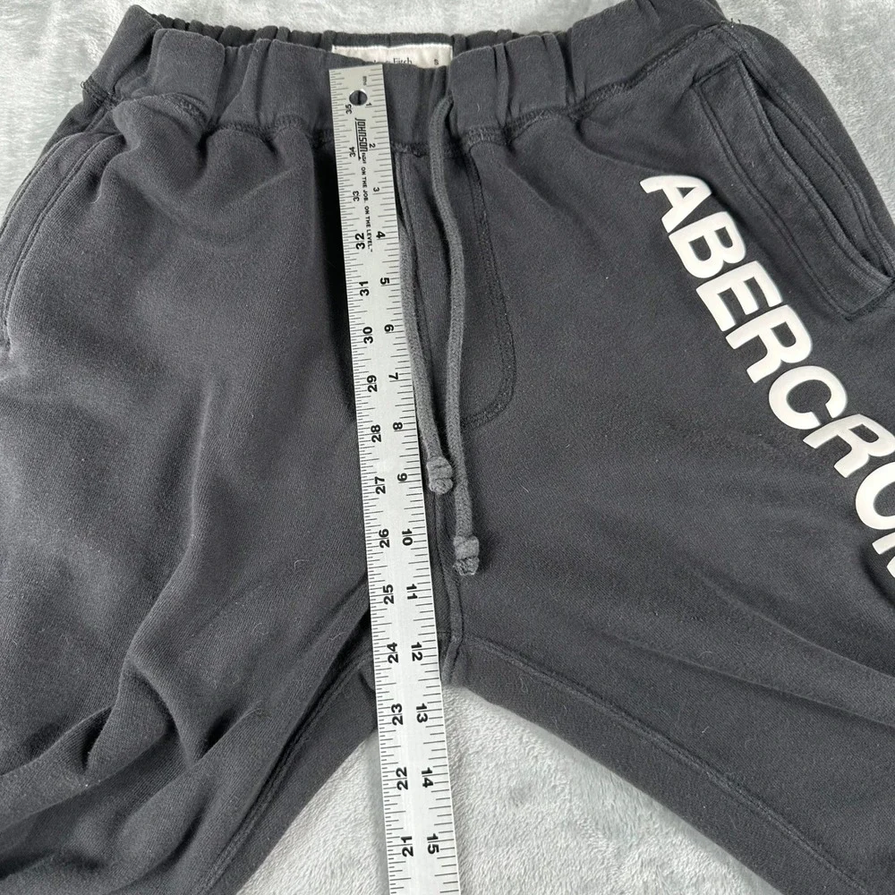 Abercrombie Joggers Women S Black Soft Fleece Logo Sweatpants Loungewear Cozy